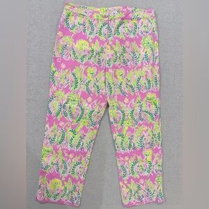 Lilly Pulitzer Millionaires Row Jungle Cat Cropped Pants Size 4